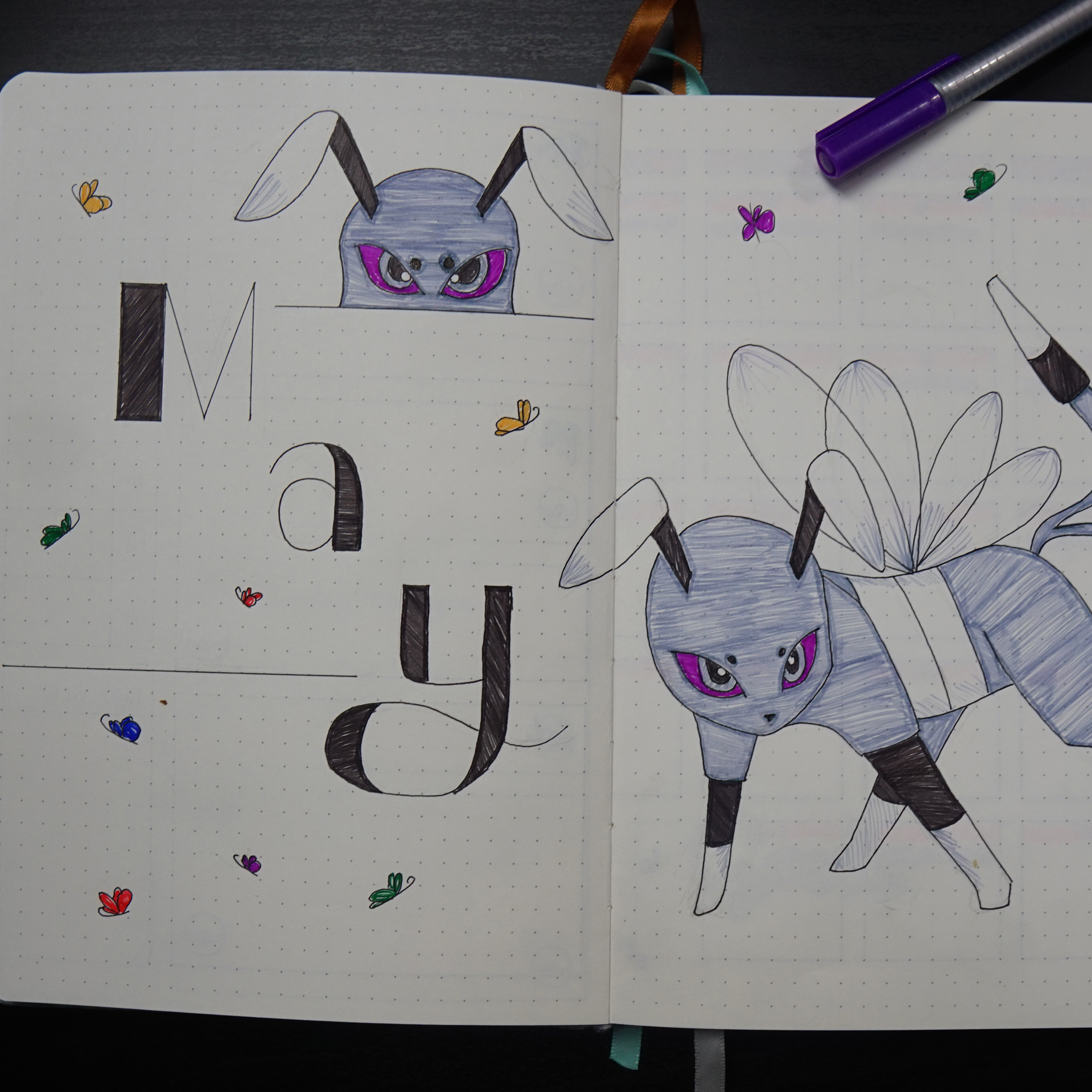 May Bullet Journal: Pesteon Edition