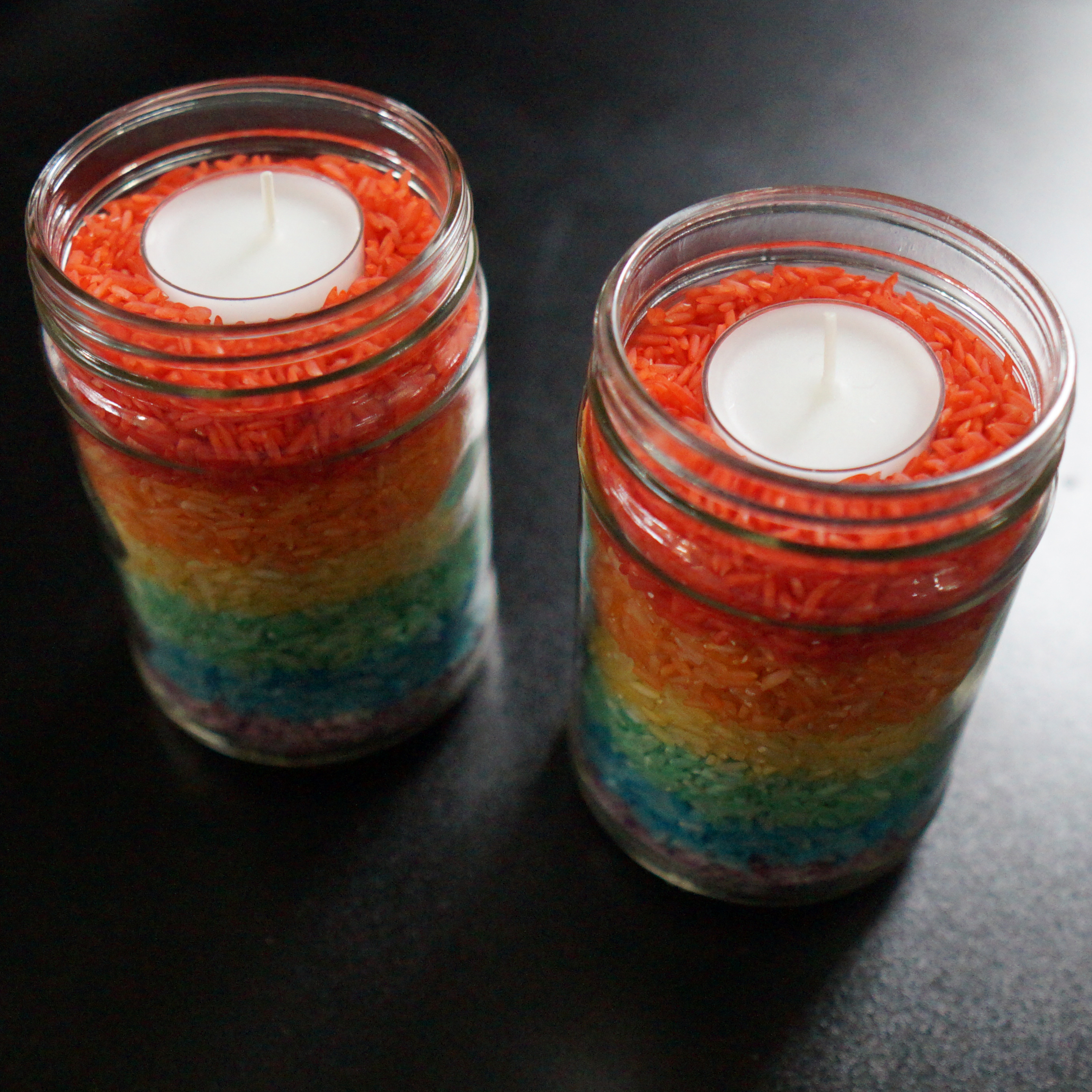 Dyed Rice Candle