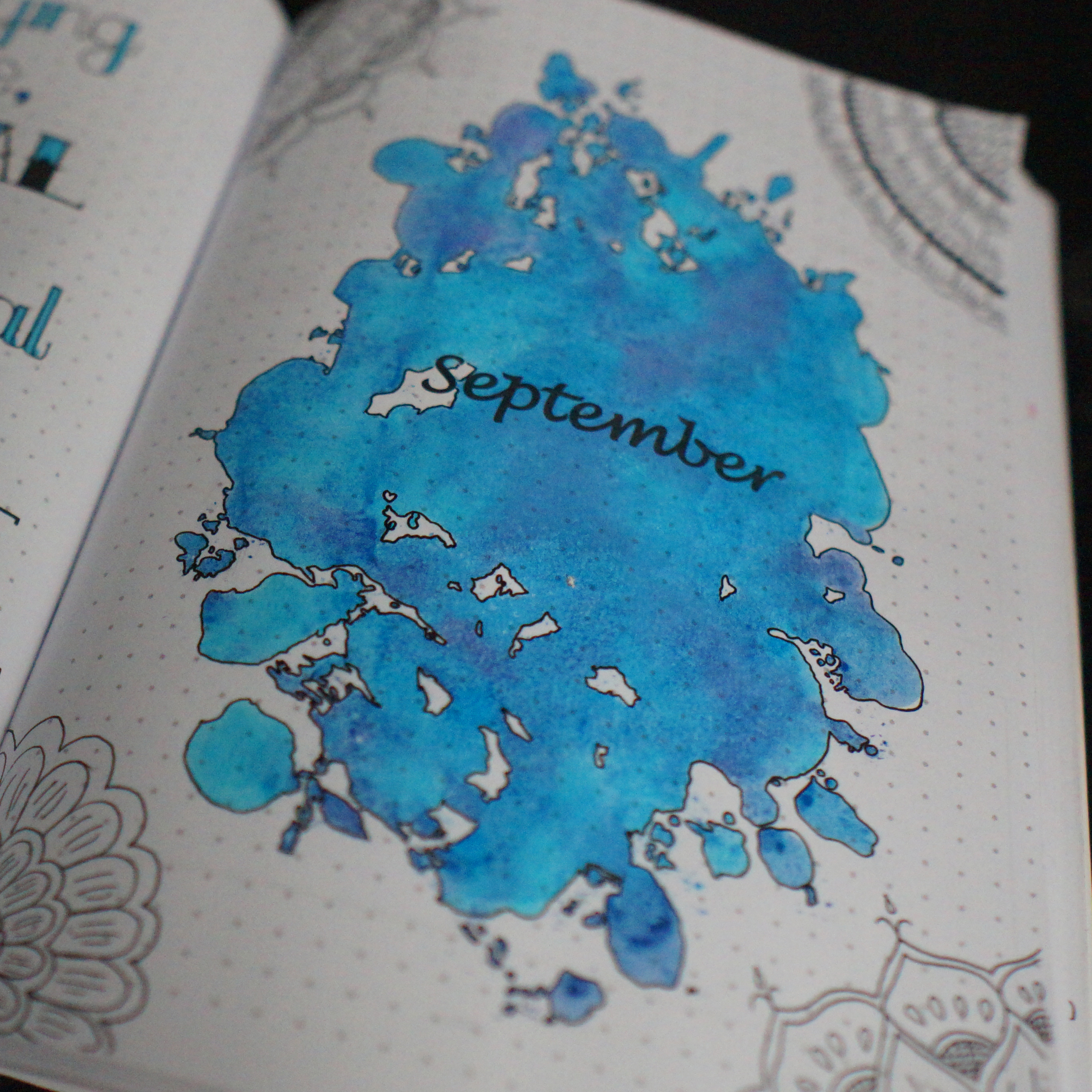 Watercolor September Bullet Journal