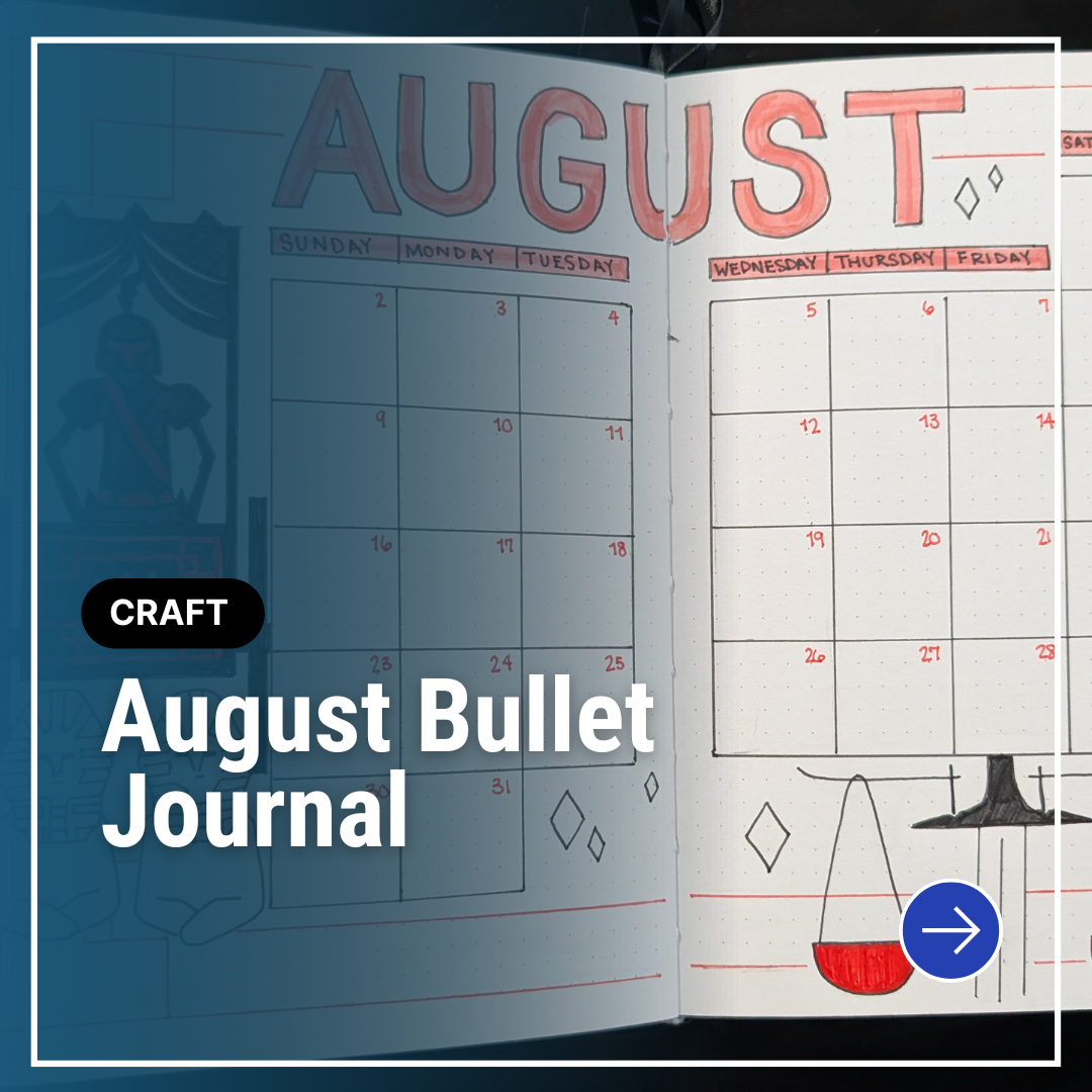 2026 August Bullet Journal: The Chariot & Justice